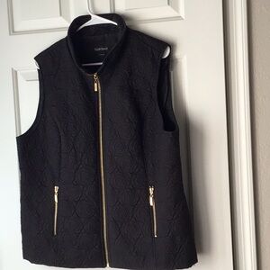 Ellen Tracy XL Black Ladies Vest